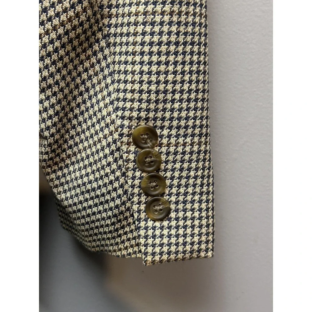Chaps Ralph Lauren Blazer Mens 42R Brown Silk Wool Houndstooth Sport Coat Canada